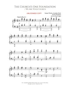The Church's One Foundation/We Are Your Church - Faye Lopez Piano Solo (PDF download)