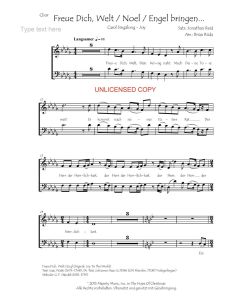 Freue Dich, Welt/Noel/Engel bringen-Carol Singalong Joy
