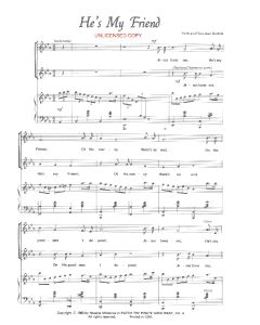 He's My Friend - Children's Choral (PDF download)