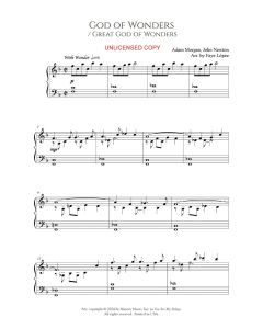 God of Wonders/Great God of Wonders- Faye Lopez Piano Solo (PDF download)