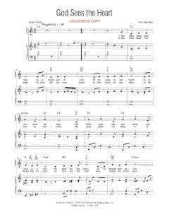 God Sees the Heart - Vocal Solo (PDF download)
