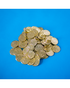 Patch the Pirate Treasure (Gold Doubloon Coin) 100 per pack - Cannot ship Media Mail.