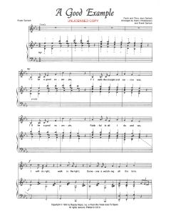 A Good Example - Children's Choral (PDF download)