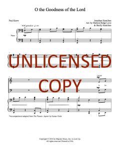 O the Goodness of the Lord (PDF download)