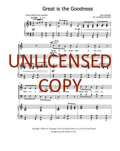 Great Is the Goodness - Piano/Vocal (PDF download)
