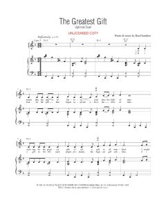The Greatest Gift - Vocal Solo w/ Optional Duet (PDF download)