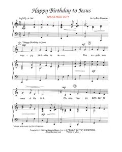 Happy Birthday to Jesus - Children's Choral (PDF download)