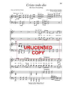 Cristo todo dio SATB (He Gave Everything)