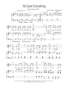 He Gave Everything - Vocal Solo (PDF download)