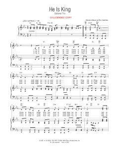 He Is King - Solo w/Optional Trio (PDF download)
