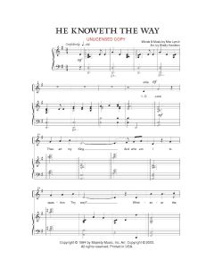 He Knoweth the Way - Ladies Ensemble Piano/Vocal (PDF download)