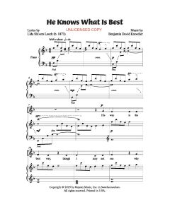 He Knows What Is Best (PDF download)