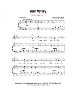 Hear My Cry - Children's Choral (PDF download)