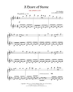 A Heart of Stone - Reba Snyder Piano Solo (PDF download)
