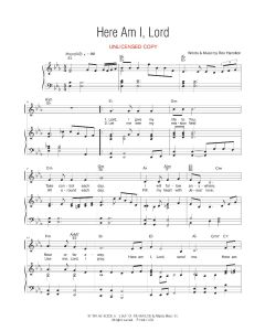 Here Am I, Lord - Vocal Solo (PDF download)