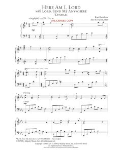 Here Am I, Lord/Lord, Send Me Anywhere - Faye Lopez Piano Solo (PDF download)