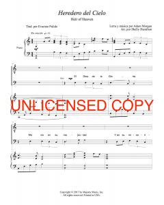 Heredero del Cielo TTBB (Heir of Heaven)  (PDF download)