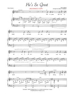 He's So Great - Children's Choral (PDF download)