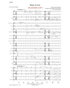 Home At Last Choral Sheet Music Orchestration (PDF download)