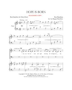 Hope Is Born - Piano/Vocal Choral (PDF download)