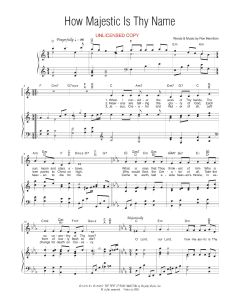 How Majestic Is Thy Name - Vocal Solo (PDF download)