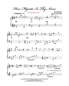 How Majestic Is Thy Name - Faye Lopez Piano Solo (PDF download)