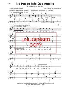 No puedo mas que amarle (I Cannot Help But Love Him)