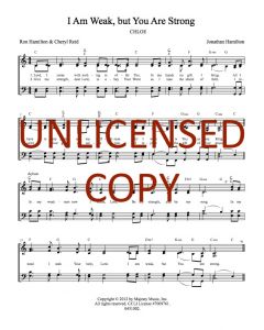 I Am Weak, But You Are Strong - Hymn Style (PDF download)