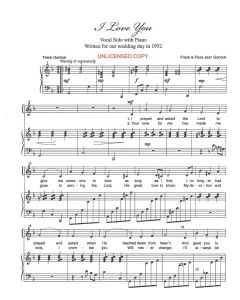 I Love You - Wedding Duet (PDF download)