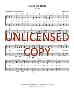 I Need the Bible - Hymn Style (PDF download)