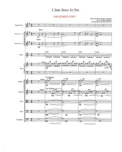 I Saw Jesus In You Orchestration Single Song (PDF download)