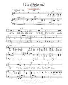 I Stand Redeemed Piano/Vocal (PDF download)