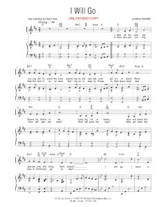 I Will Go - Vocal Solo (PDF download)