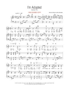 I'm Adopted Piano/Vocal (PDf download)