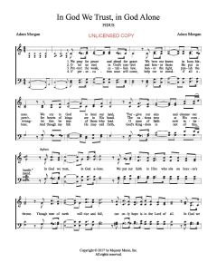 In God We Trust, In God Alone - Hymn Style (PDF download)
