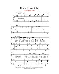 That's Incredible! - Children's Vocal (PDF download)
