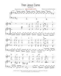 Then Jesus Came - Vocal Solo w/Optional Trio (PDF download)