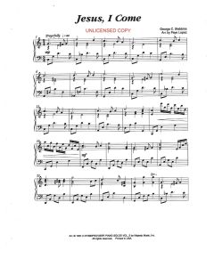 Jesus, I Come - Faye Lopez Piano Solo (PDF download)