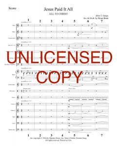 Jesus Paid It All Orchestration (PDF download)
