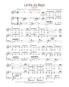Let the Joy Begin  - Vocal Solo w/ Optional Trio (PDF download)