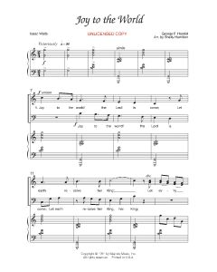 Joy To the World - Piano/Vocal Choral (PDF download)