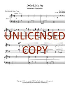 O God, My Joy Choral w/ Congregation (PDF download)