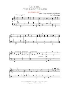 Justified/Nothing But the Blood - Faye Lopez Piano Solo (PDF download)