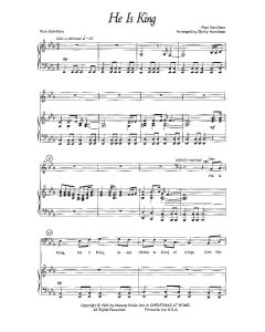 He Is King - Piano/Vocal Choral (PDF download)