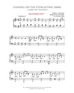 Leaning on the Everlasting Arms/Carry Me Tenderly - Faye Lopez Piano Solo (PDF download)