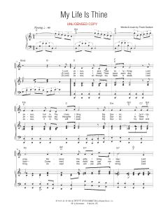 My Life Is Thine - Vocal Solo - (PDF download)