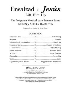 Ensalzad a Jesus libro coral (Lift Him Up) 