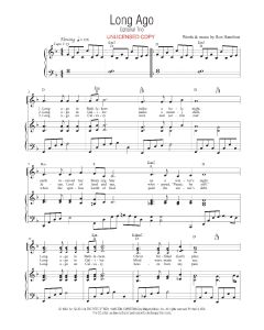 Long Ago - Vocal Solo w/ Optional Trio (PDF download)