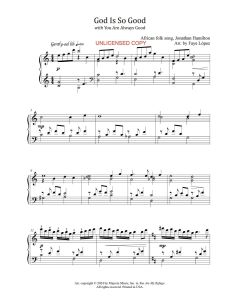 God Is So Good - Faye Lopez Piano Solo (PDF download)