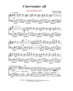 I Surrender All - Faye Lopez Piano Solo (PDF download)